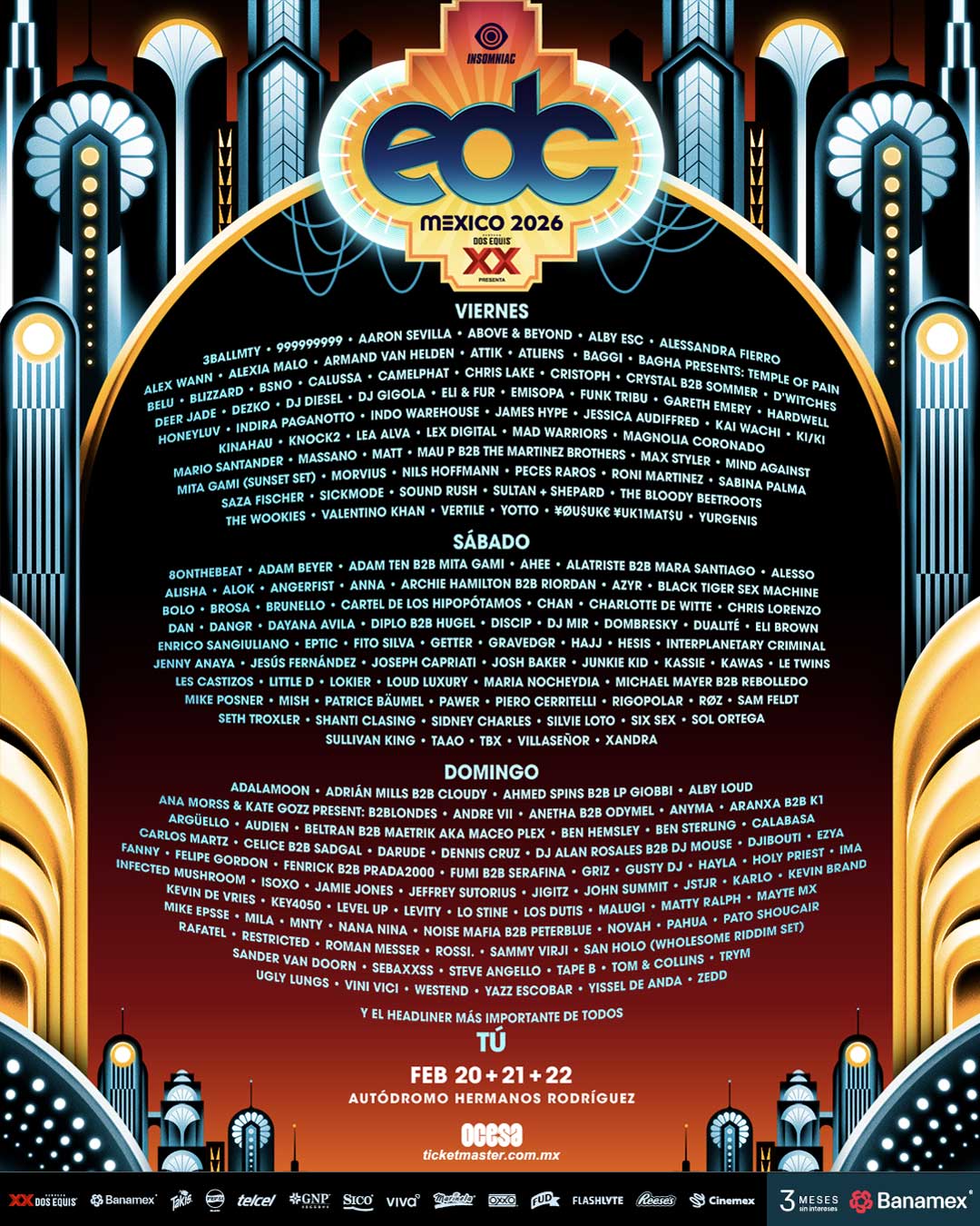 EDCMX Lineup By Day